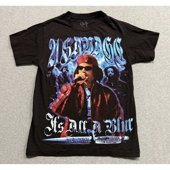 21 Savage Other - 21 Savage It's All A Blur Official Tour T Shirt Size Adult S Double Sided